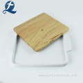 Wholesale Rectangle Ceramic Dinner Plate With Wooden Board